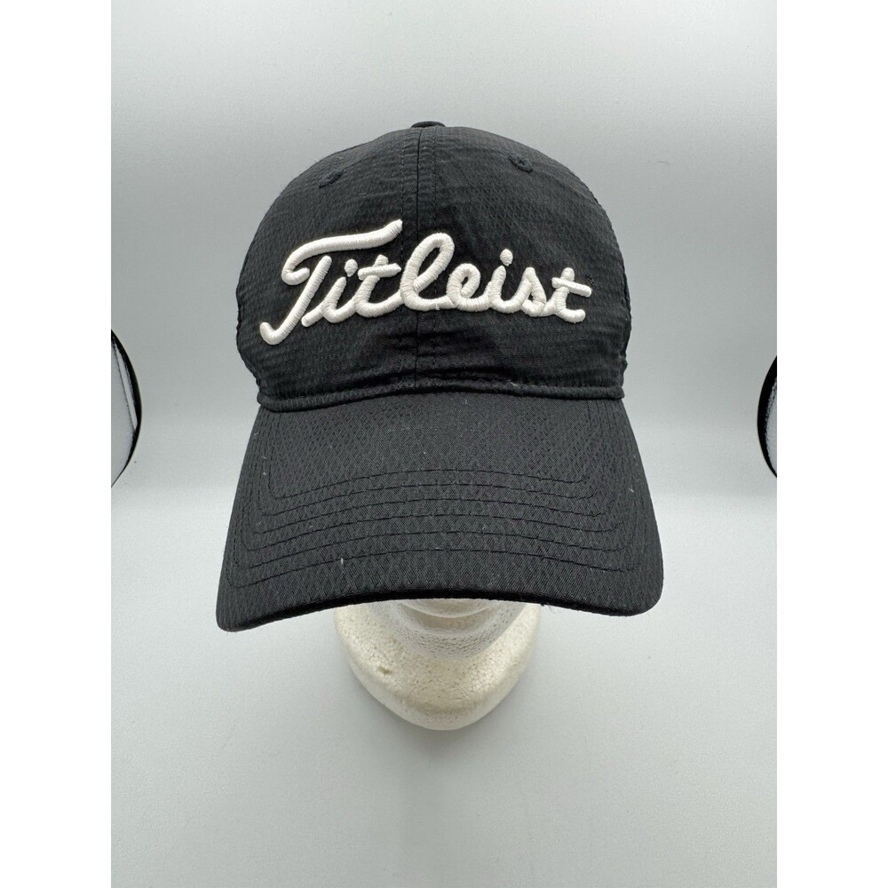 Titleist Black Golf Hat The Tribute Adjustable Ball Cap Embroidered